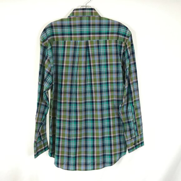 Mens Size Small Alan Flusser Plaid Stripe Shirt - Picture 3 of 3